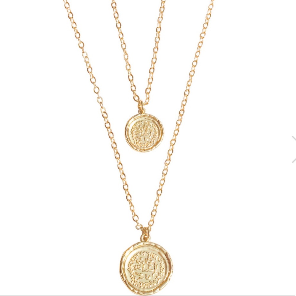 Amber Sceats Double Coin Necklace